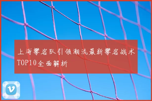 上海攀岩队引领潮流最新攀岩战术TOP10全面解析