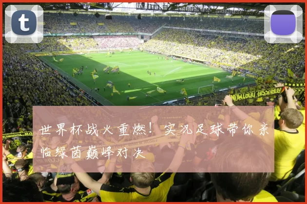 世界杯战火重燃！实况足球带你亲临绿茵巅峰对决