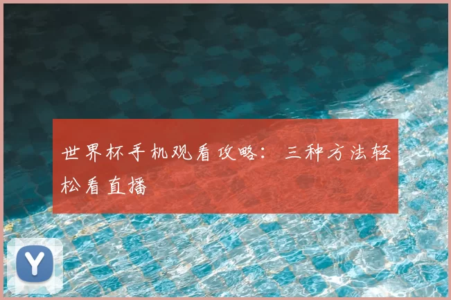 世界杯手机观看攻略：三种方法轻松看直播